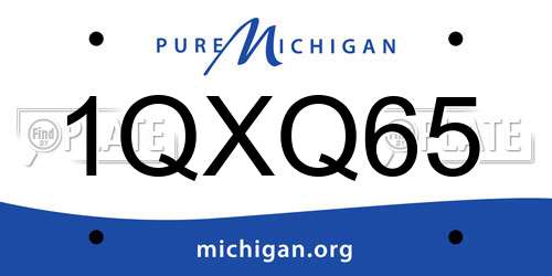 1QXQ65 Michigan License Plate