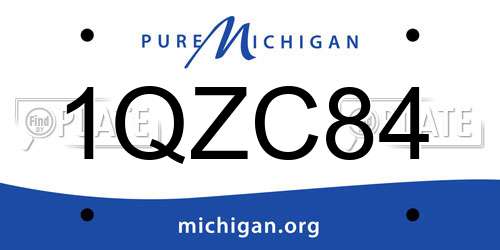 1QZC84 Michigan License Plate
