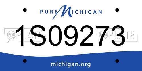 1S09273 Michigan License Plate