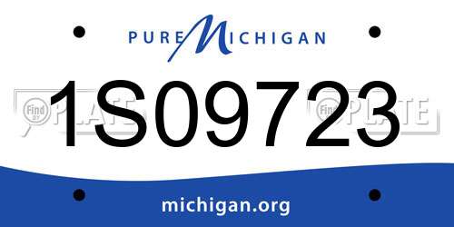 1S09723 Michigan License Plate