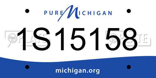 1S15158 Michigan License Plate
