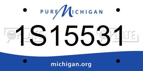 1S15531 Michigan License Plate