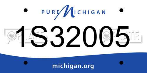 1S32005 Michigan License Plate