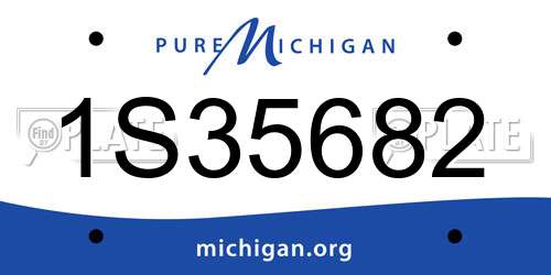1S35682 Michigan License Plate