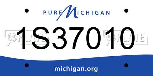 1S37010 Michigan License Plate