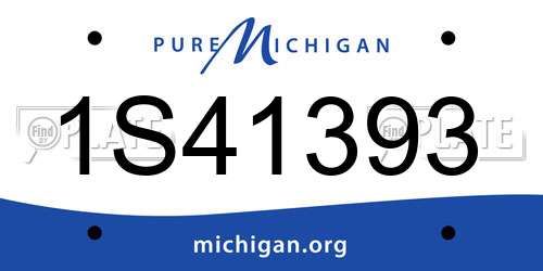 1S41393 Michigan License Plate