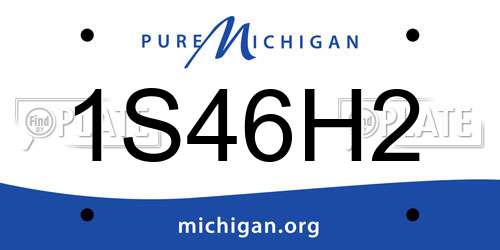 1S46H2 Michigan License Plate
