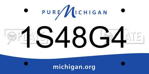 1S48G4 Michigan License Plate
