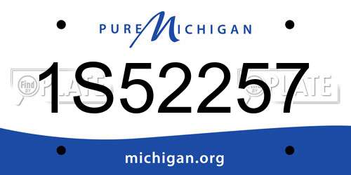1S52257 Michigan License Plate