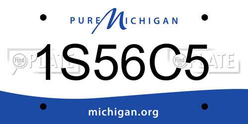 1S56C5 Michigan License Plate