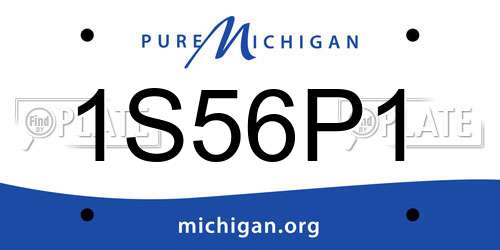 1S56P1 Michigan License Plate