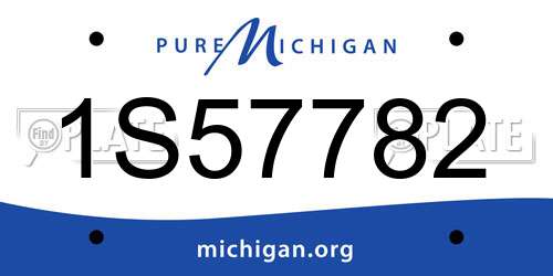 1S57782 Michigan License Plate