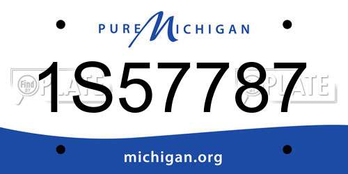 1S57787 Michigan License Plate