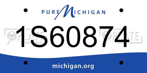 1S60874 Michigan License Plate