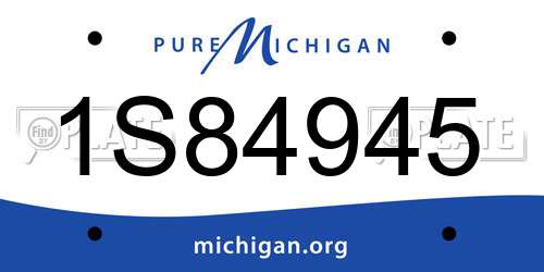 1S84945 Michigan License Plate