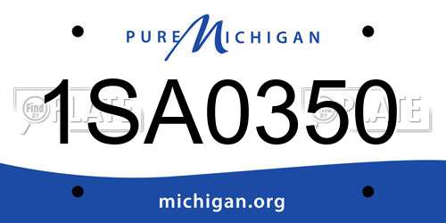 1SA0350 Michigan License Plate
