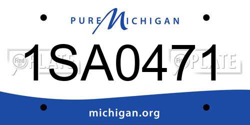 1SA0471 Michigan License Plate