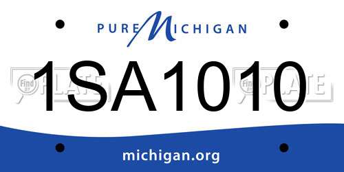 1SA1010 Michigan License Plate