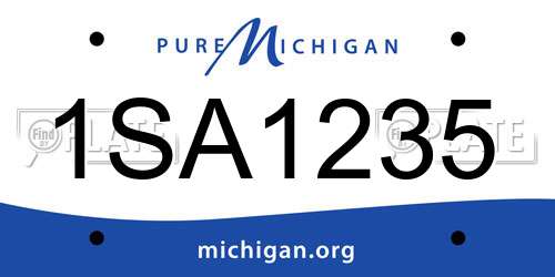 1SA1235 Michigan License Plate