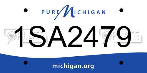 1SA2479 Michigan License Plate