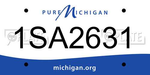 1SA2631 Michigan License Plate