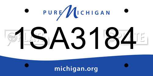 1SA3184 Michigan License Plate