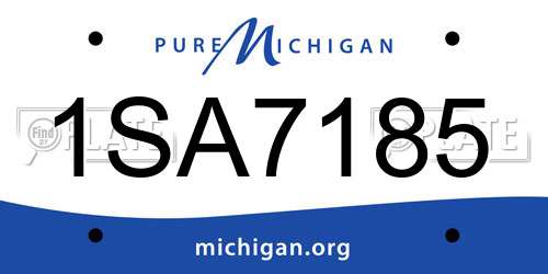 1SA7185 Michigan License Plate