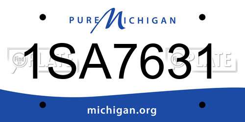 1SA7631 Michigan License Plate