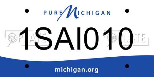 1SAI010 Michigan License Plate
