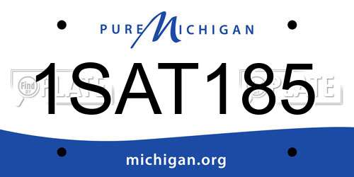 1SAT185 Michigan License Plate