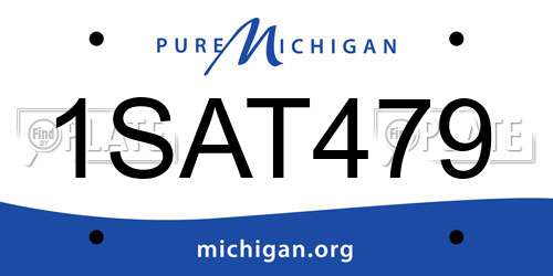 1SAT479 Michigan License Plate