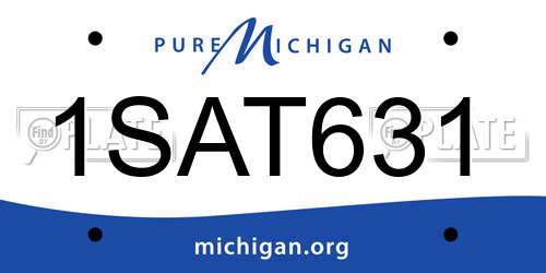 1SAT631 Michigan License Plate