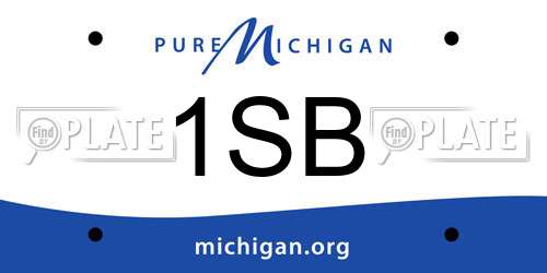1SB Michigan License Plate