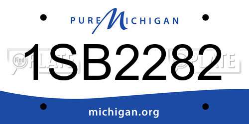 1SB2282 Michigan License Plate
