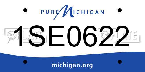 1SE0622 Michigan License Plate