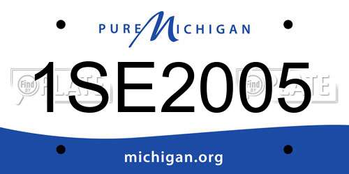 1SE2005 Michigan License Plate