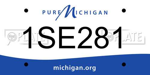 1SE281 Michigan License Plate