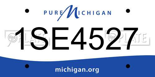 1SE4527 Michigan License Plate