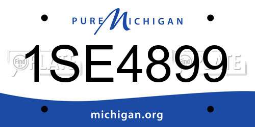 1SE4899 Michigan License Plate