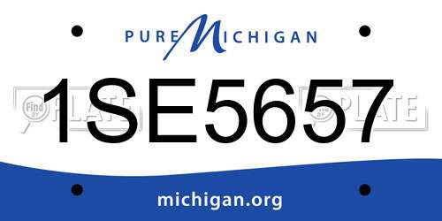 1SE5657 Michigan License Plate