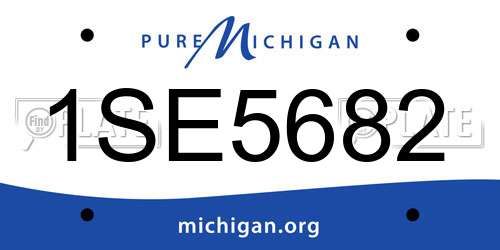 1SE5682 Michigan License Plate