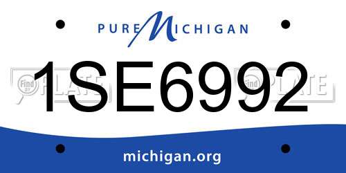 1SE6992 Michigan License Plate