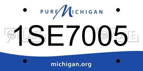 1SE7005 Michigan License Plate