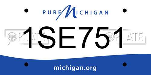 1SE751 Michigan License Plate