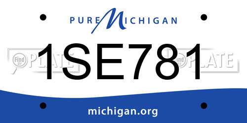1SE781 Michigan License Plate