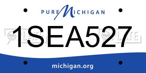 1SEA527 Michigan License Plate