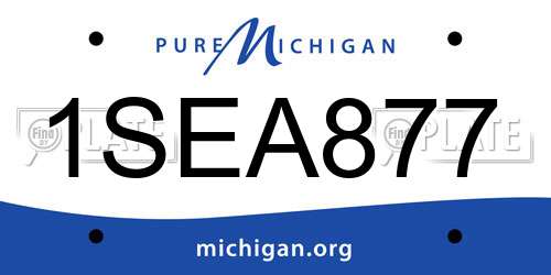 1SEA877 Michigan License Plate