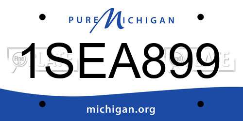 1SEA899 Michigan License Plate
