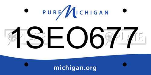 1SEO677 Michigan License Plate
