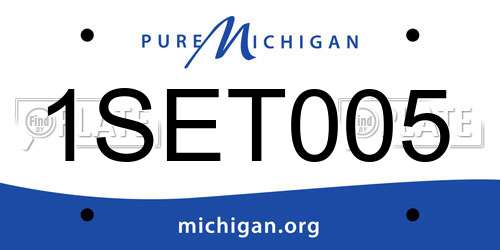 1SET005 Michigan License Plate